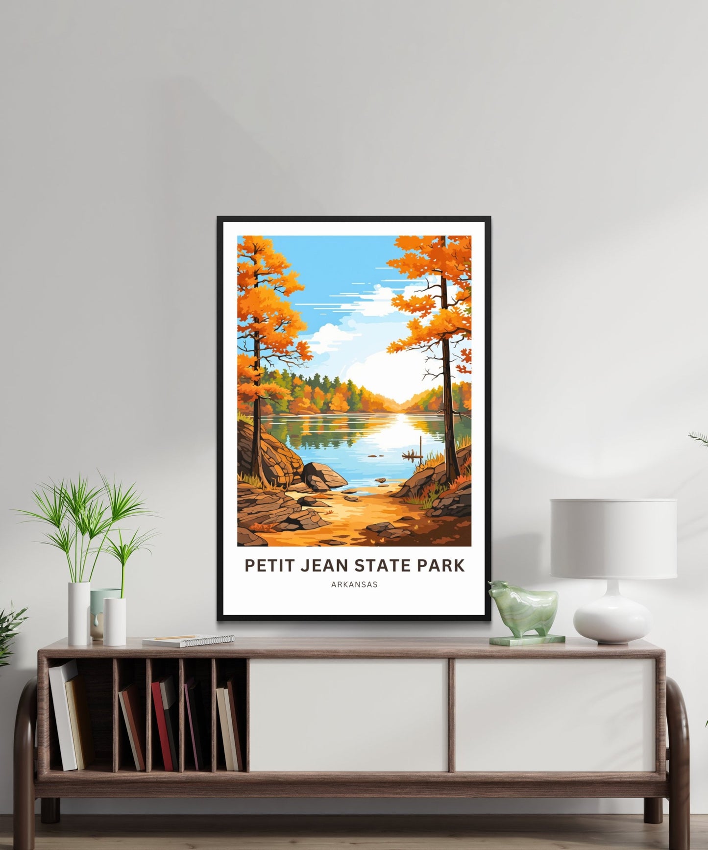 Petit Jean State Park Travel Print - Petit Jean State Park poster, Arkansas Wall Art, Framed present,Arkansas Gift Art, Customized Your Text - TravelTreasureCo