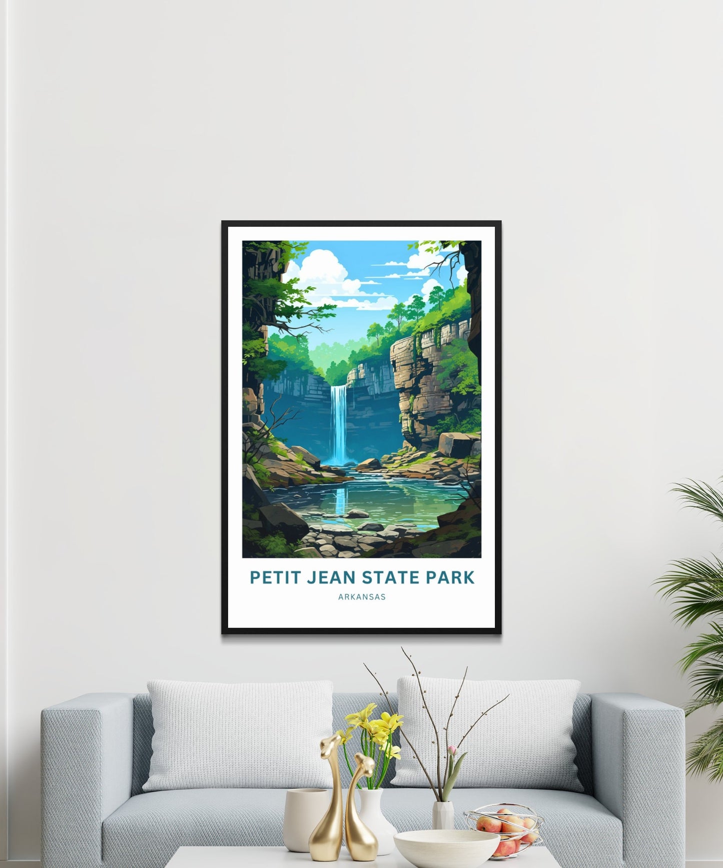 Petit Jean State Park Travel Print - Petit Jean State Park poster, Arkansas Wall Art, Framed present,Arkansas Gift Art, Customized Your Text - TravelTreasureCo