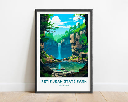 Petit Jean State Park Travel Print - Petit Jean State Park poster, Arkansas Wall Art, Framed present,Arkansas Gift Art, Customized Your Text - TravelTreasureCo