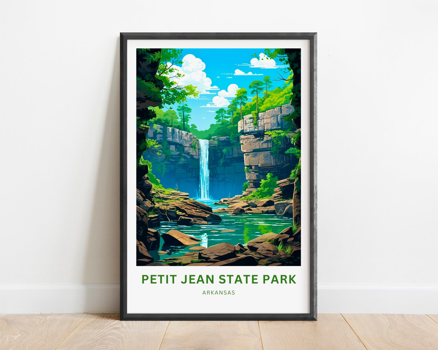 Petit Jean State Park Travel Print - Petit Jean State Park poster, Arkansas Wall Art, Framed present,Arkansas Gift Art, Customized Your Text - TravelTreasureCo