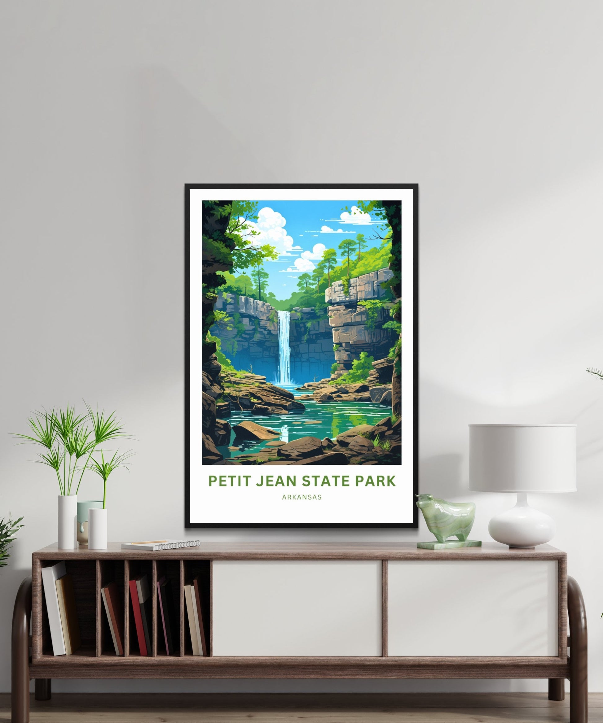 Petit Jean State Park Travel Print - Petit Jean State Park poster, Arkansas Wall Art, Framed present,Arkansas Gift Art, Customized Your Text - TravelTreasureCo