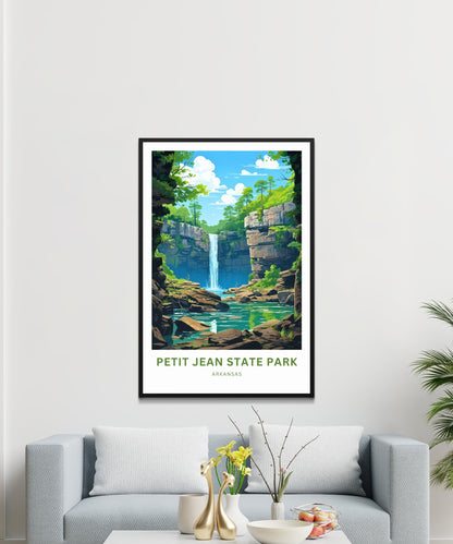 Petit Jean State Park Travel Print - Petit Jean State Park poster, Arkansas Wall Art, Framed present,Arkansas Gift Art, Customized Your Text - TravelTreasureCo