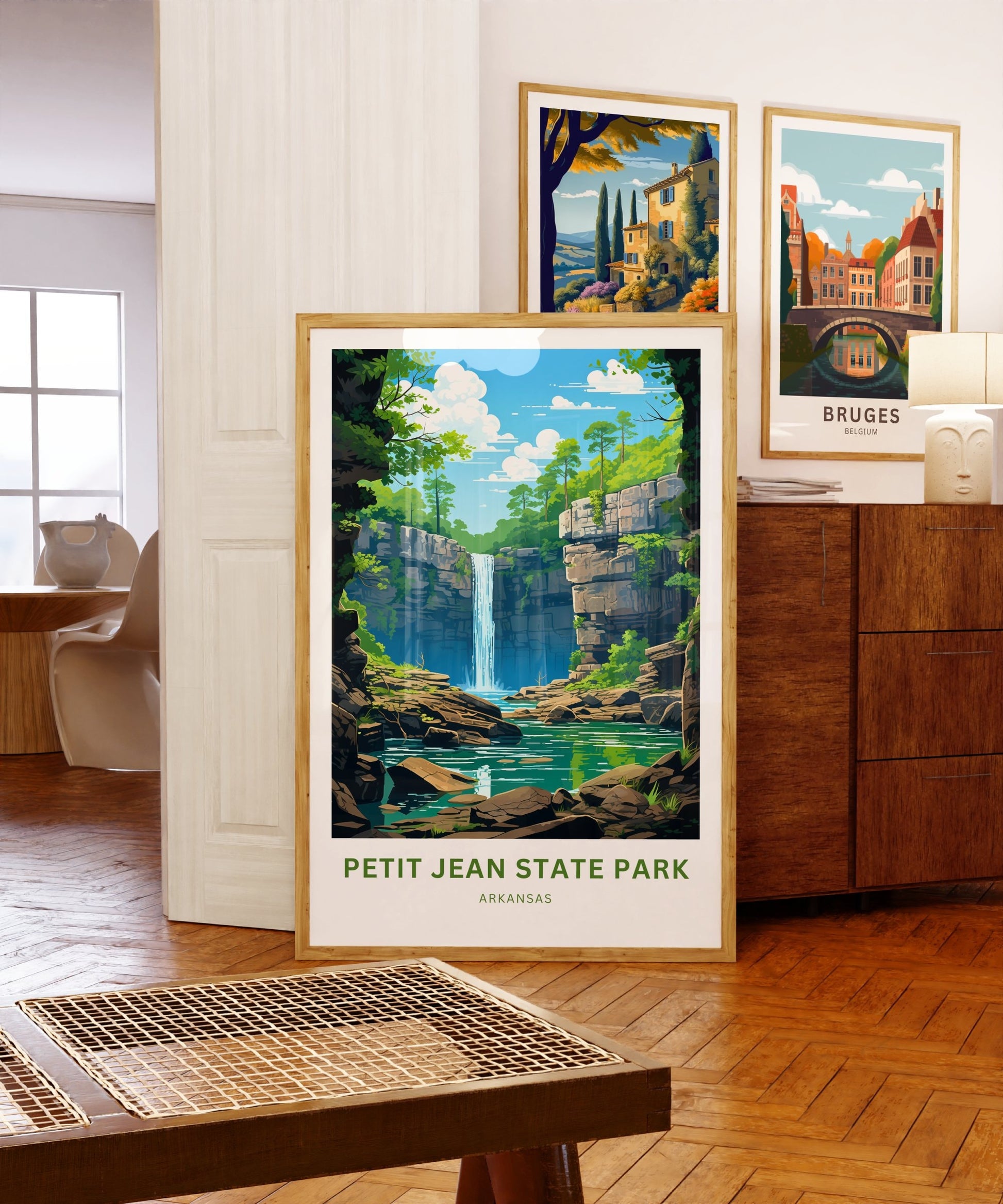 Petit Jean State Park Travel Print - Petit Jean State Park poster, Arkansas Wall Art, Framed present,Arkansas Gift Art, Customized Your Text - TravelTreasureCo