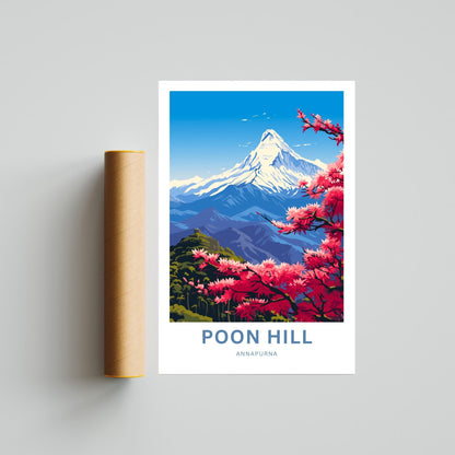 Poon Hill Travel Print - Poon Hill poster, Annapurna Wall Art, Wall Decor, Framed present, Gift Nepal Present - TravelTreasureCo