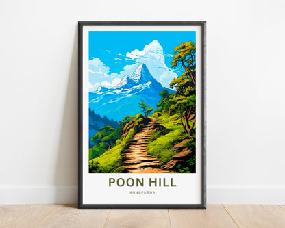 Poon Hill Travel Print - Poon Hill poster, Annapurna Wall Art, Wall Decor, Framed present, Gift Nepal Present - TravelTreasureCo