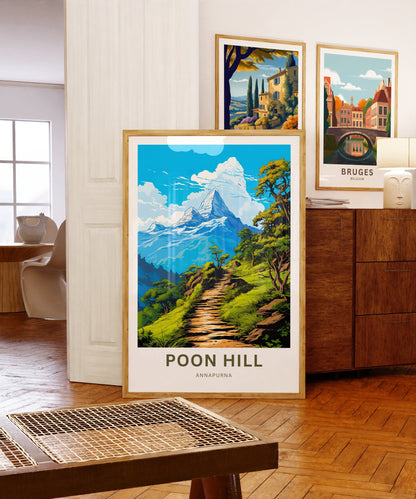 Poon Hill Travel Print - Poon Hill poster, Annapurna Wall Art, Wall Decor, Framed present, Gift Nepal Present - TravelTreasureCo