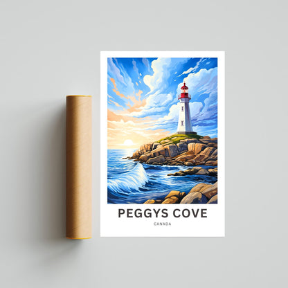 Peggys Cove Travel Print - Peggys Cove poster, Canada Wall Art, Framed present, Gift Canada Present, Customized Your Text - TravelTreasureCo