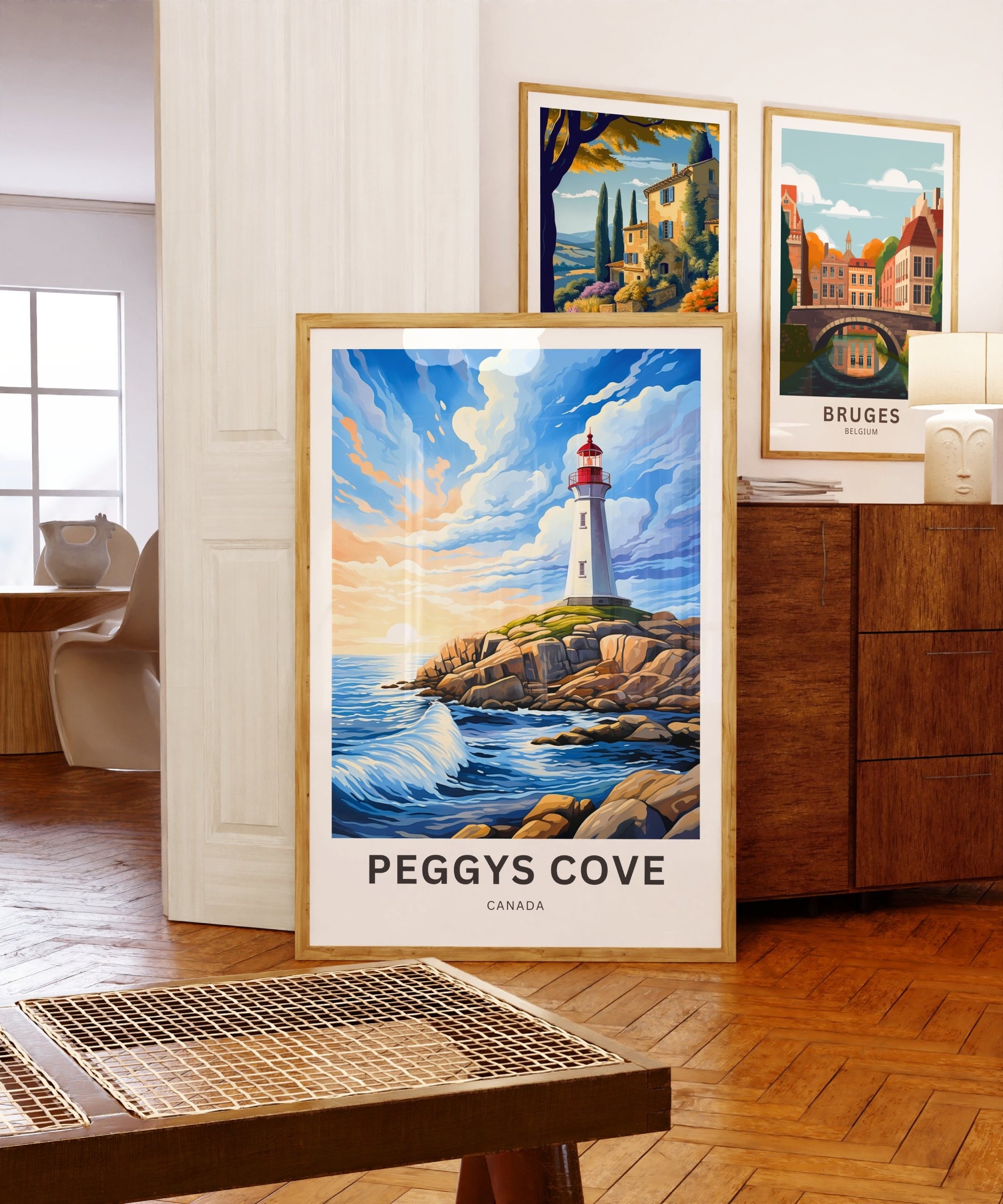 Peggys Cove Travel Print - Peggys Cove poster, Canada Wall Art, Framed present, Gift Canada Present, Customized Your Text - TravelTreasureCo