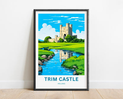 Trim Castle Travel Print - Trim Castle poster, Ireland Wall Art, Framed present, Gift Ireland Present - TravelTreasureCo