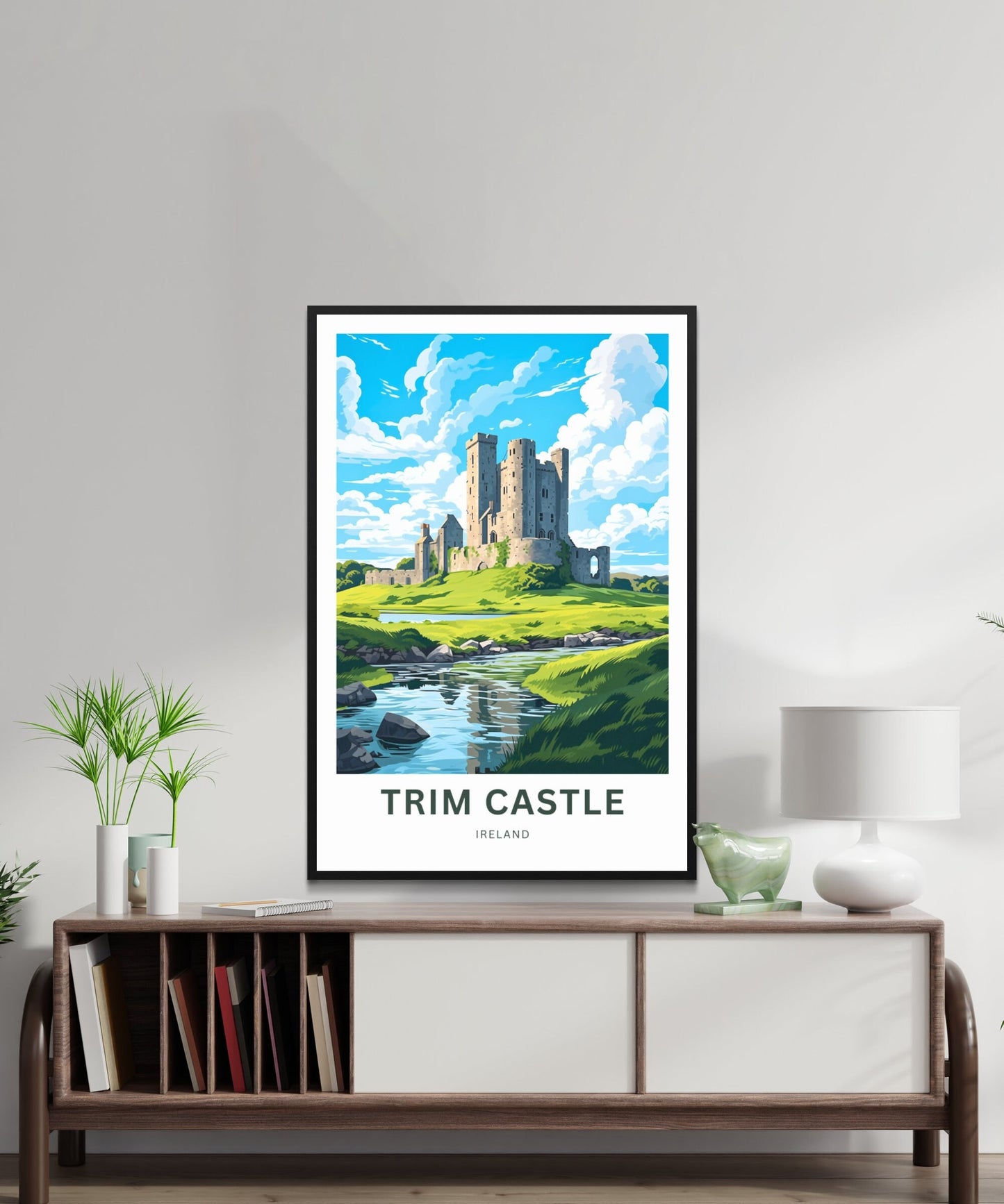 Trim Castle Travel Print - Trim Castle poster, Ireland Wall Art, Framed present, Gift Ireland Present - TravelTreasureCo