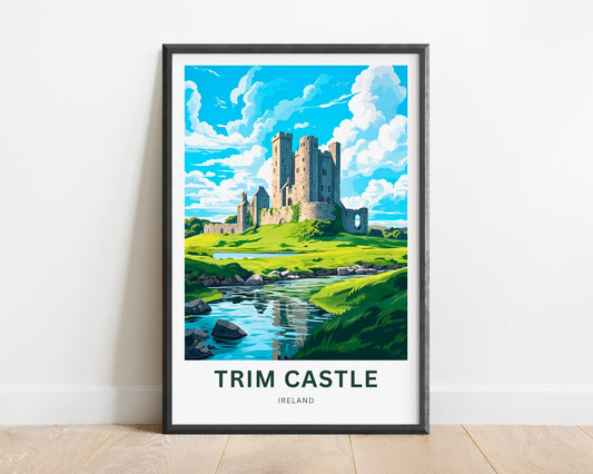 Trim Castle Travel Print - Trim Castle poster, Ireland Wall Art, Framed present, Gift Ireland Present - TravelTreasureCo