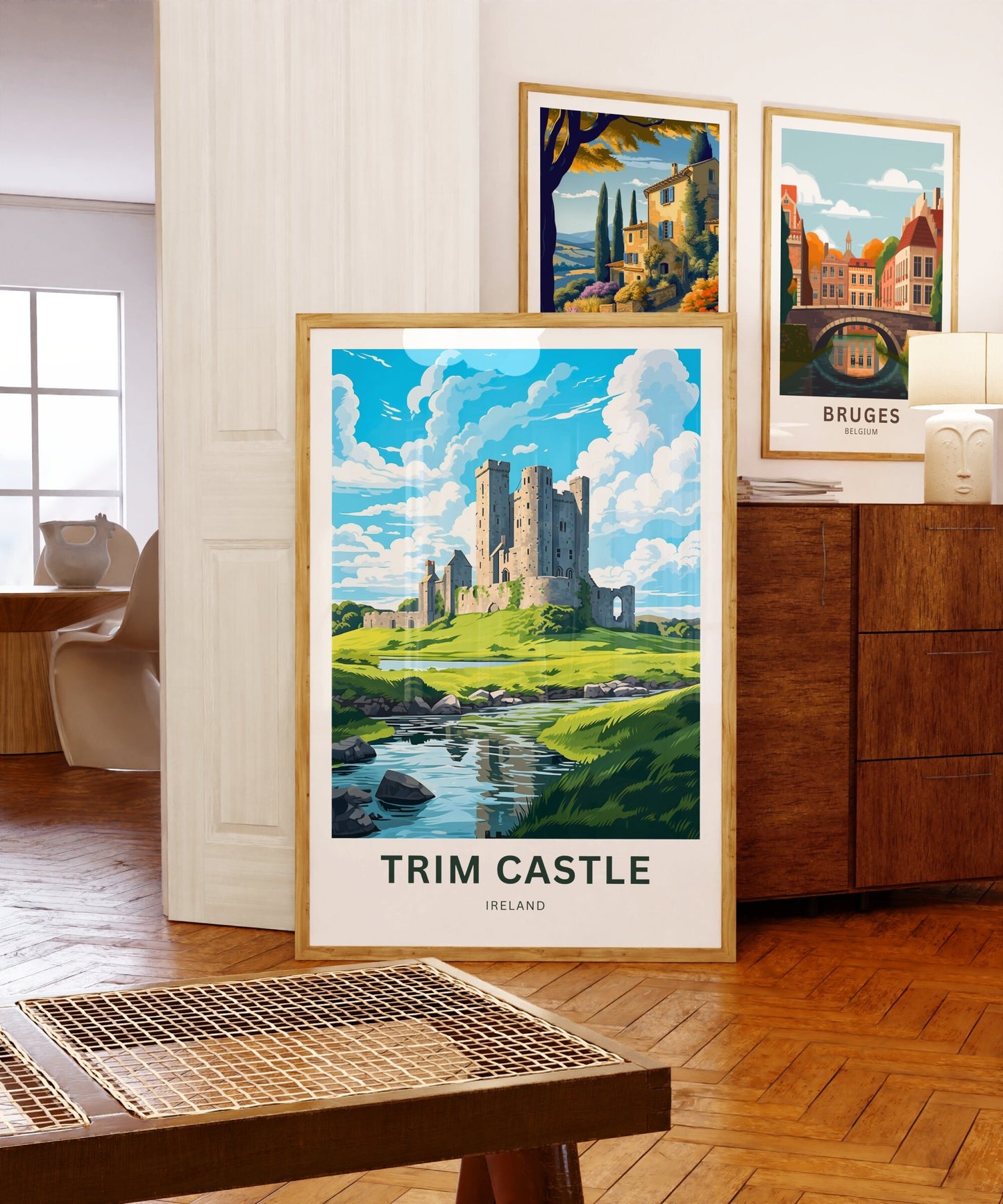 Trim Castle Travel Print - Trim Castle poster, Ireland Wall Art, Framed present, Gift Ireland Present - TravelTreasureCo