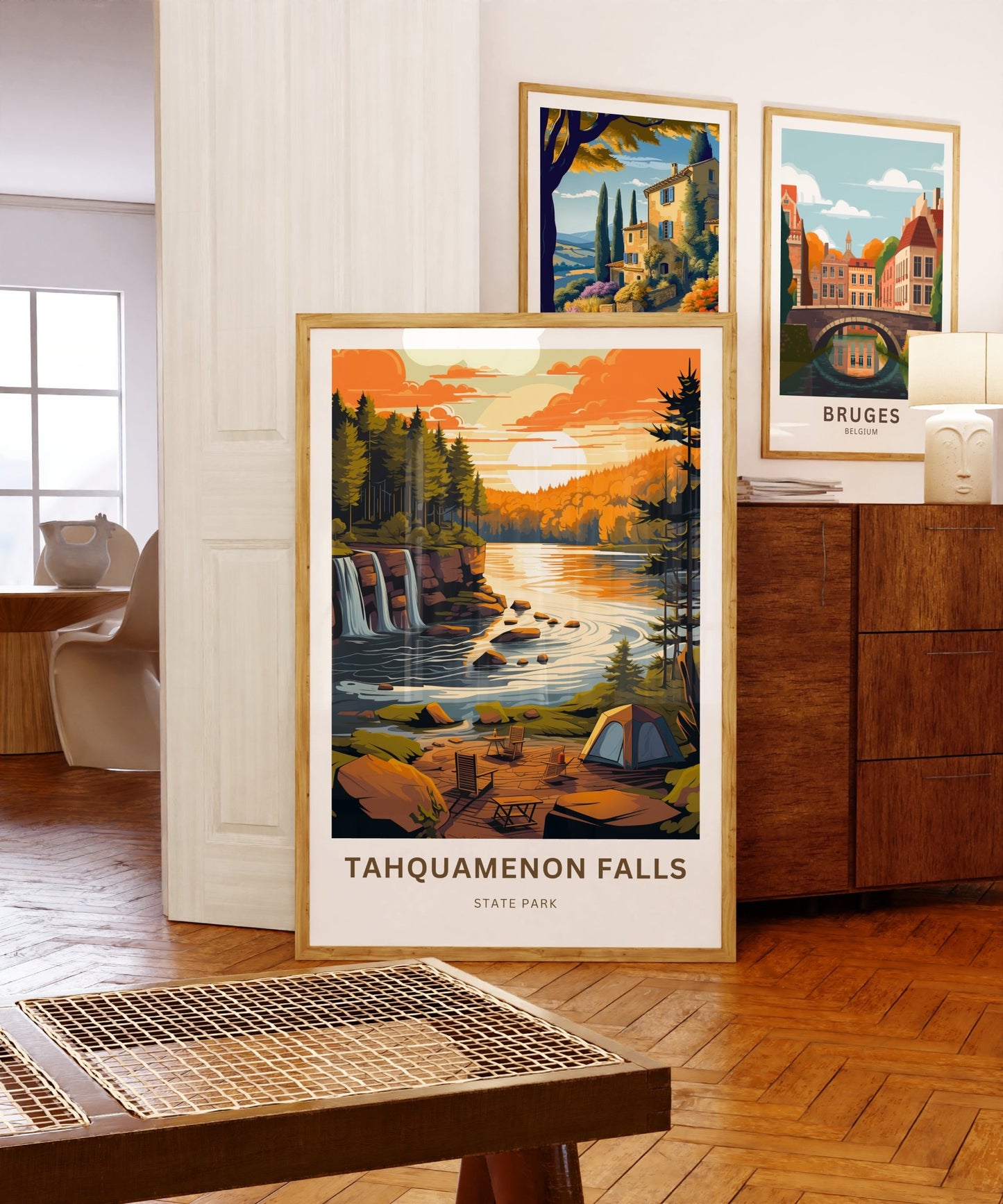 Tahquamenon Falls Travel Print - Tahquamenon Falls State Park poster, Michigan Wall Art, Framed present, Gift Michigan Present - TravelTreasureCo