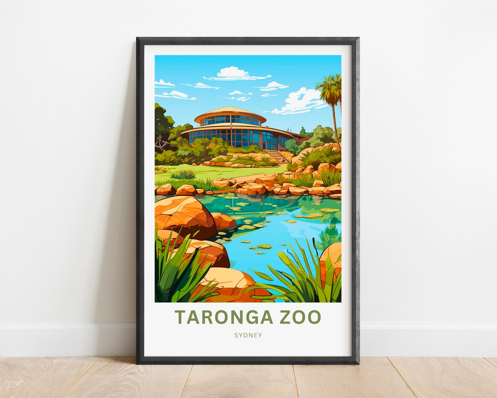 Taronga Zoo Travel Print - Taronga Zoo poster, Sydney Wall Art, Framed present, Gift Australia Present - TravelTreasureCo