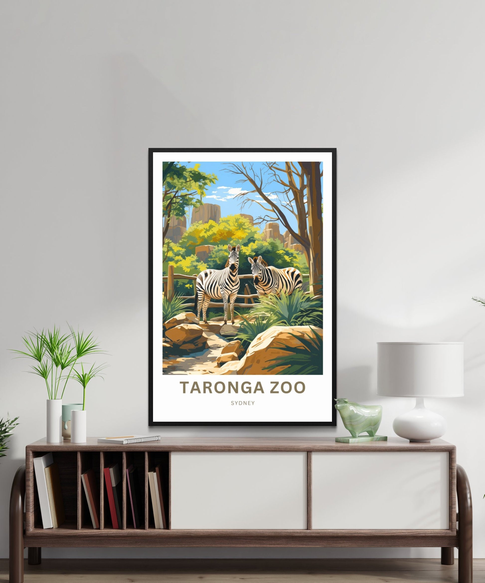 Taronga Zoo Travel Print - Taronga Zoo poster, Sydney Wall Art, Framed present, Gift Australia Present - TravelTreasureCo