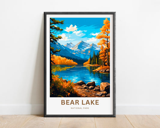 Bear Lake Travel Print - Bear Lake poster, Colorado Wall Art, Framed present, Gift Colorado Present - TravelTreasureCo