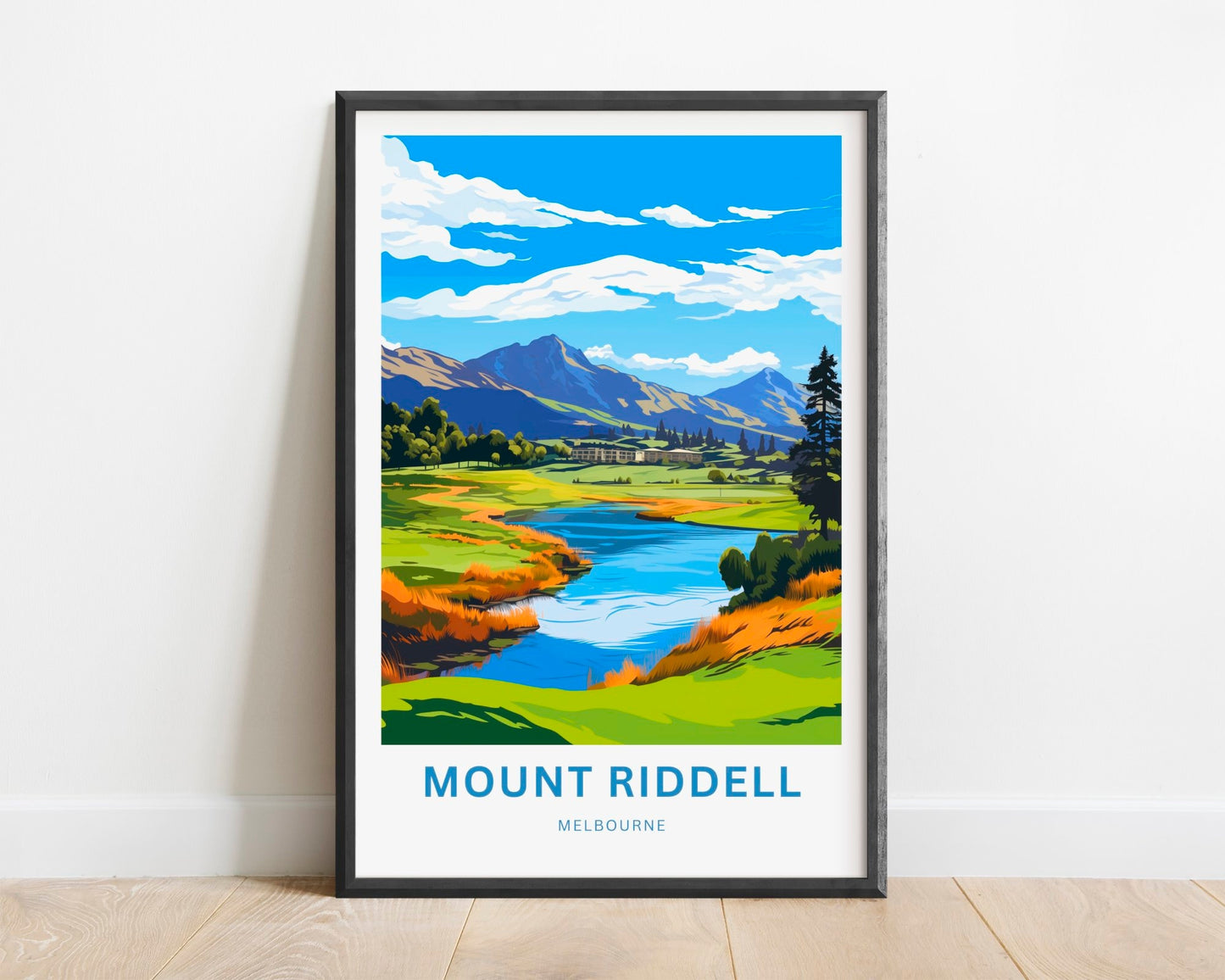 Mount Riddell Travel Print - Mount Riddell poster, Melbourne Wall Art, Framed present, Gift Australia Present - TravelTreasureCo