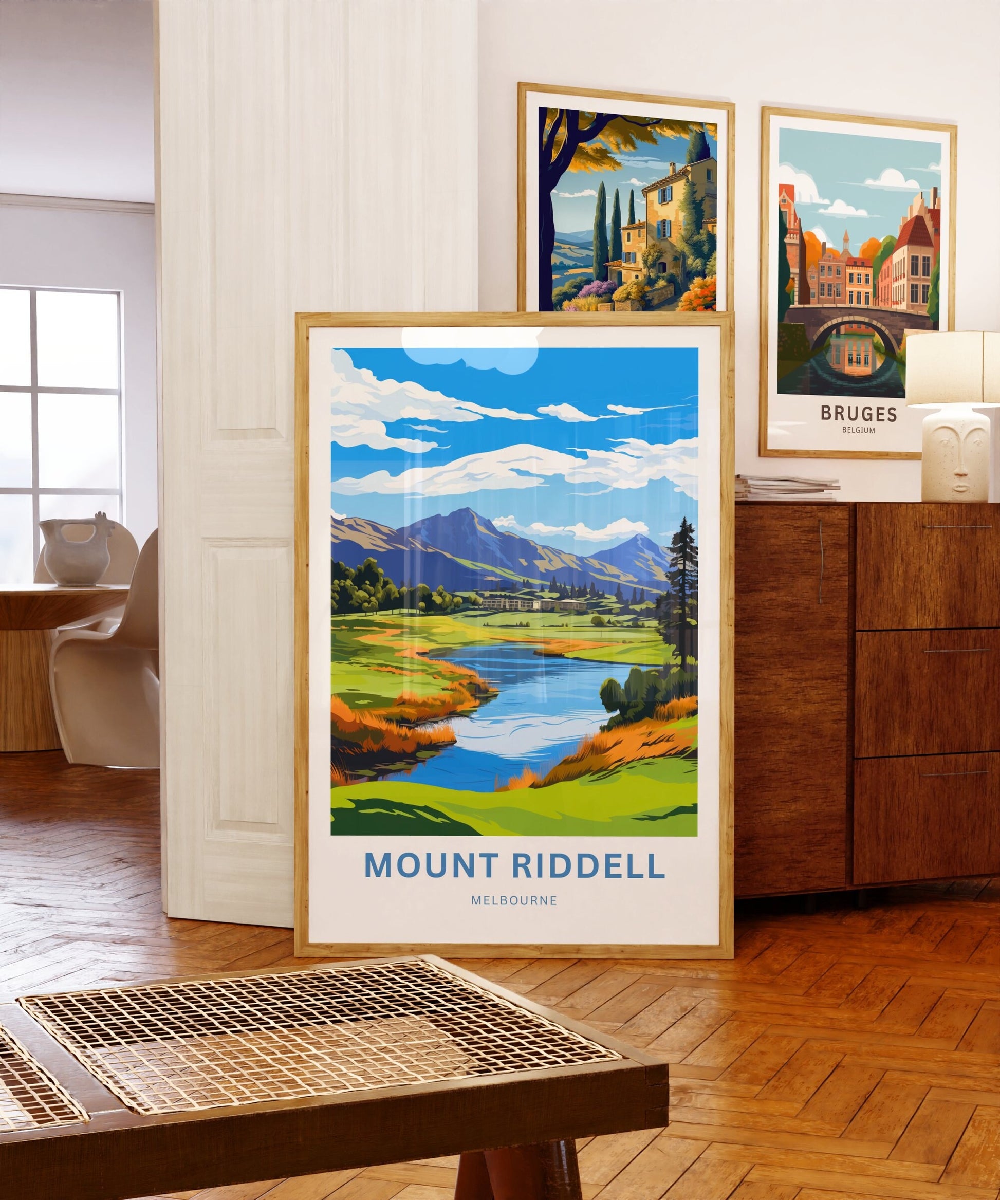 Mount Riddell Travel Print - Mount Riddell poster, Melbourne Wall Art, Framed present, Gift Australia Present - TravelTreasureCo