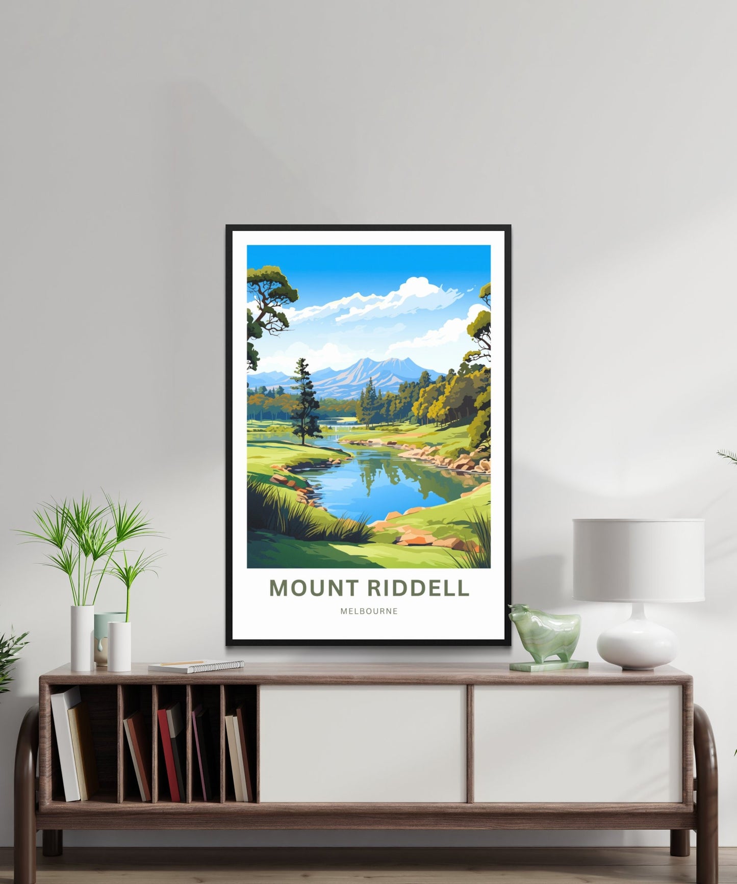 Mount Riddell Travel Print - Mount Riddell poster, Melbourne Wall Art, Framed present, Gift Australia Present - TravelTreasureCo