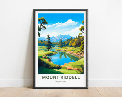 Mount Riddell Travel Print - Mount Riddell poster, Melbourne Wall Art, Framed present, Gift Australia Present - TravelTreasureCo