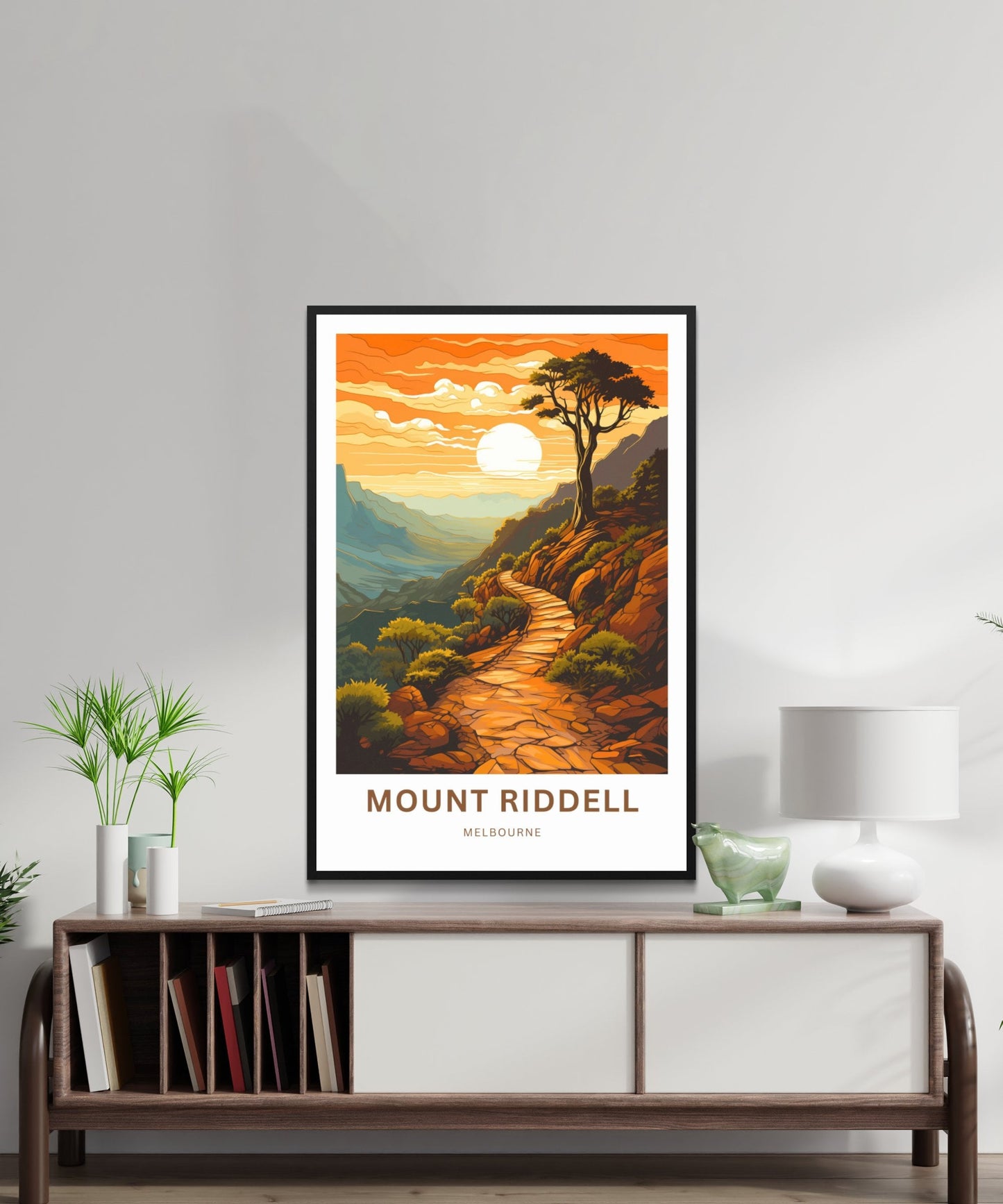 Mount Riddell Travel Print - Mount Riddell poster, Melbourne Wall Art, Framed present, Gift Australia Present - TravelTreasureCo