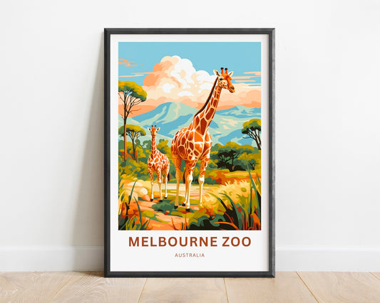 Melbourne Zoo Travel Print - Melbourne Zoo poster, Melbourne Wall Art, Framed present, Gift Australia Present - TravelTreasureCo