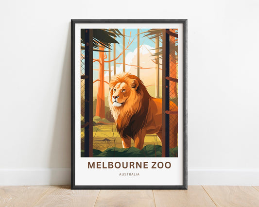 Melbourne Zoo Travel Print - Melbourne Zoo poster, Melbourne Wall Art, Framed present, Gift Australia Present - TravelTreasureCo