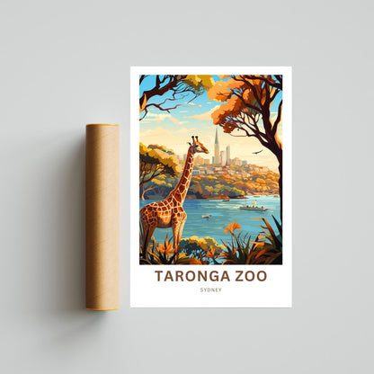 Taronga Zoo Travel Print - Taronga Zoo poster, Sydney Wall Art, Framed present, Gift Australia Present - TravelTreasureCo