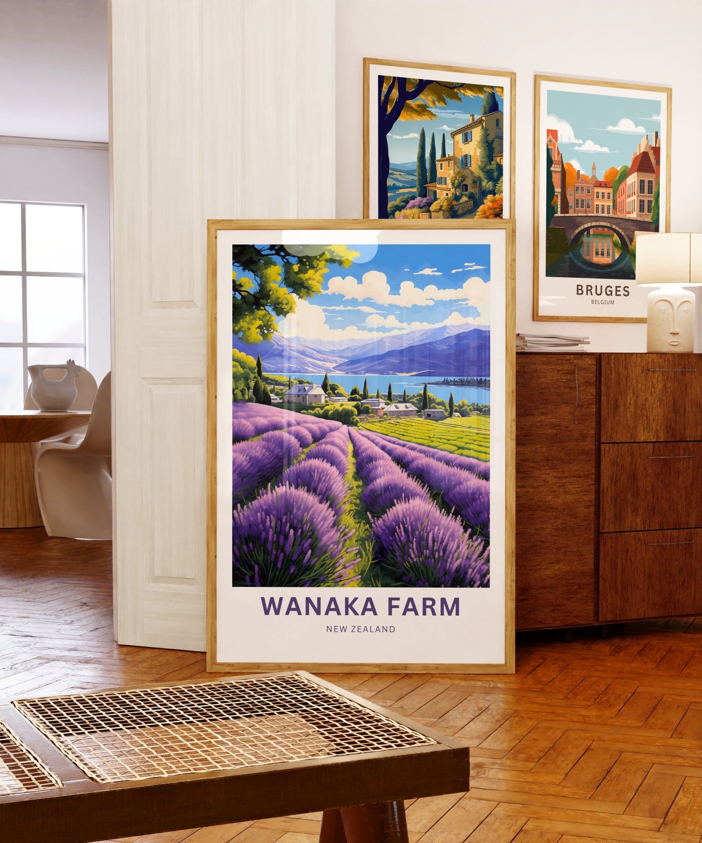 Wanaka Farm Travel Print - Wanaka Farm poster, New Zealand Wall Art, Framed present, Gift New Zealand Present - TravelTreasureCo