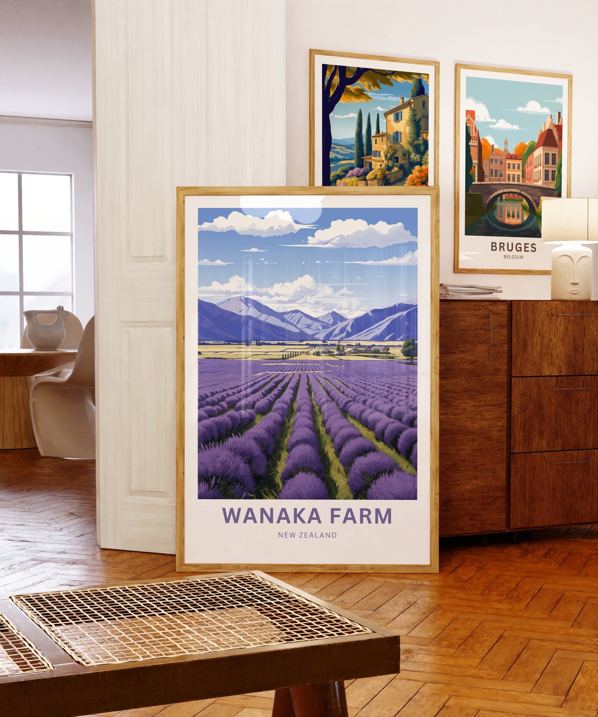 Wanaka Farm Travel Print - Wanaka Farm poster, New Zealand Wall Art, Framed present, Gift New Zealand Present - TravelTreasureCo