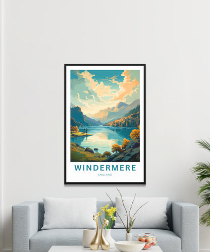 Windermere Lake Travel Poster