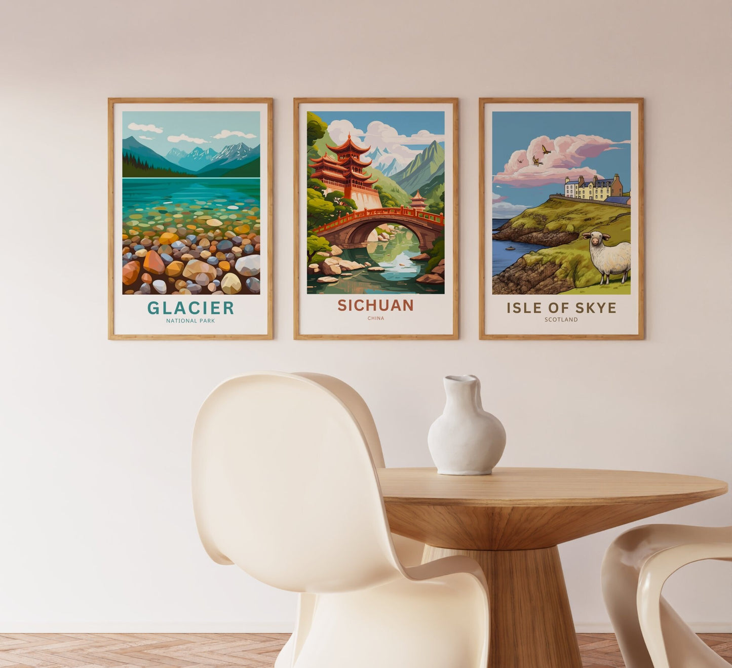 Sichuan Travel Print - Sichuan poster, China Wall Art, Framed present, Gift China Valley Present, Custom Text - TravelTreasureCo