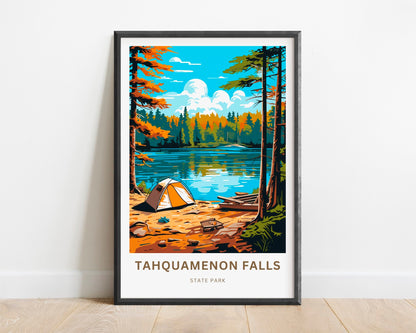 Tahquamenon Falls Travel Print - Tahquamenon Falls State Park poster, Michigan Wall Art, Framed present, Gift Michigan Present - TravelTreasureCo