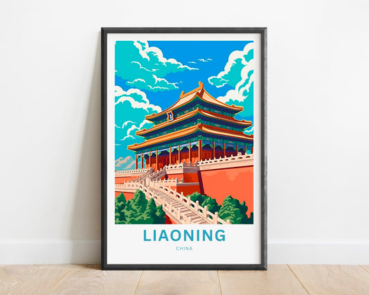 Liaoning Travel Print - Liaoning poster, China Wall Art, Framed present, Gift China Present, Custom Text - TravelTreasureCo