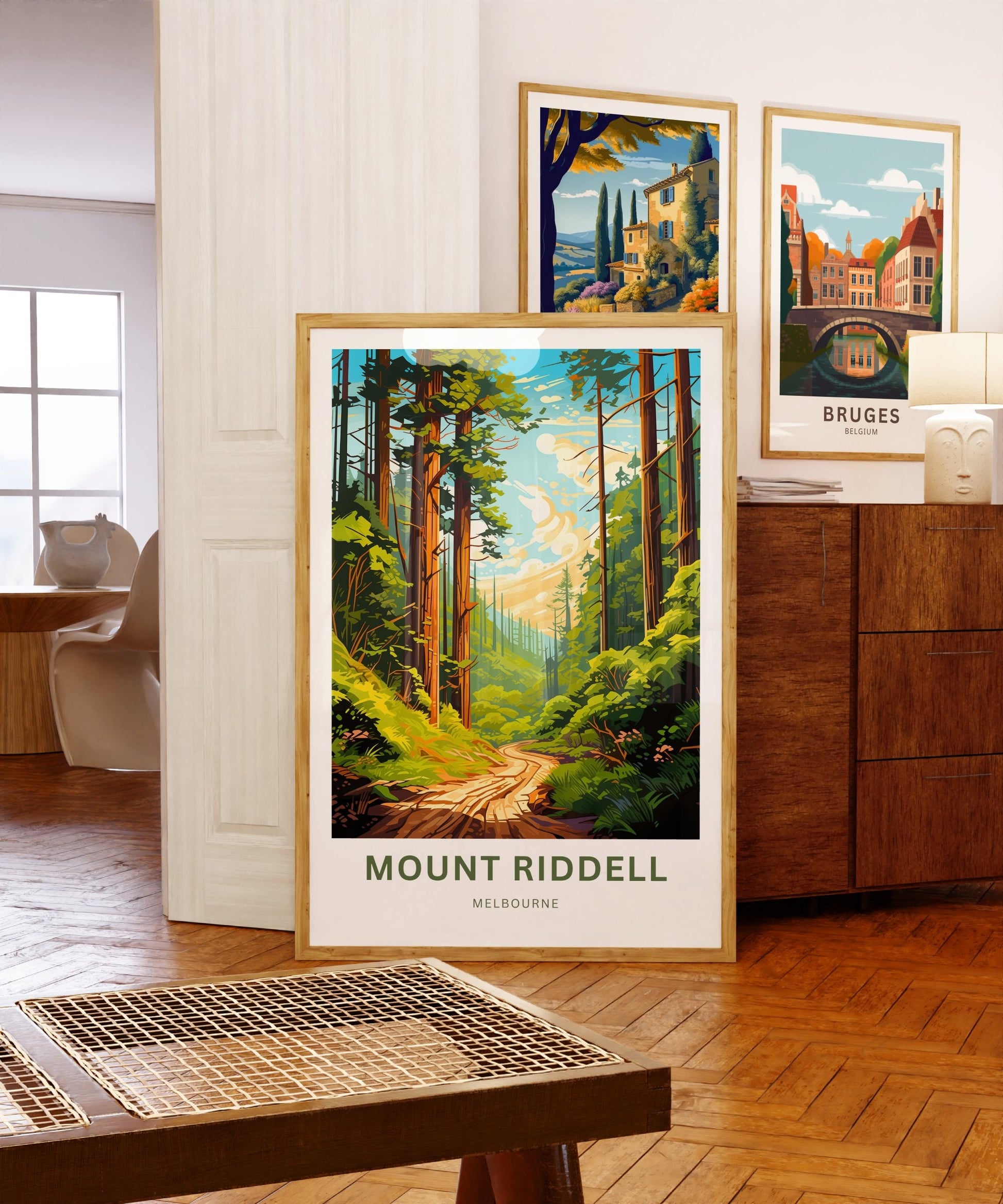 Mount Riddell Travel Print - Mount Riddell poster, Melbourne Wall Art, Framed present, Gift Australia Present - TravelTreasureCo