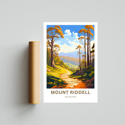 Mount Riddell Travel Print - Mount Riddell poster, Melbourne Wall Art, Framed present, Gift Australia Present - TravelTreasureCo