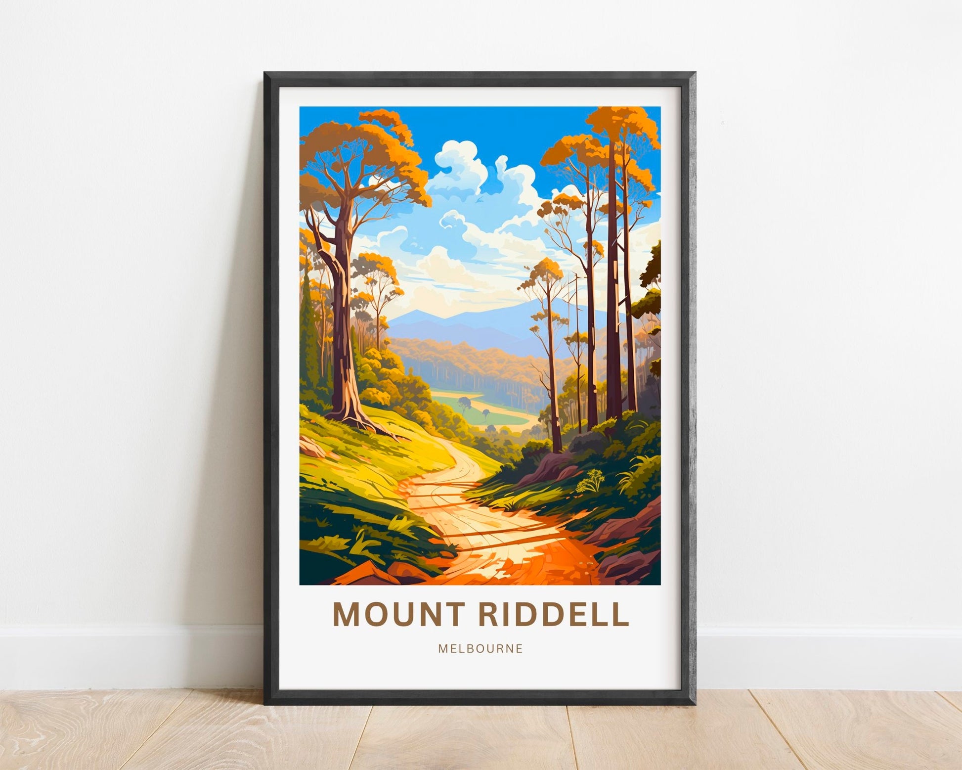 Mount Riddell Travel Print - Mount Riddell poster, Melbourne Wall Art, Framed present, Gift Australia Present - TravelTreasureCo