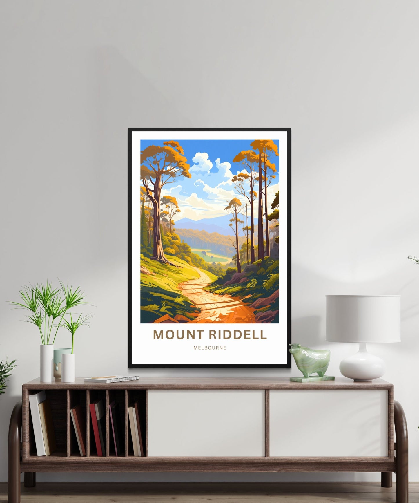 Mount Riddell Travel Print - Mount Riddell poster, Melbourne Wall Art, Framed present, Gift Australia Present - TravelTreasureCo