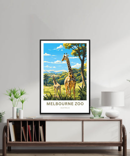 Melbourne Zoo Travel Print - Melbourne Zoo poster, Melbourne Wall Art, Framed present, Gift Australia Present - TravelTreasureCo