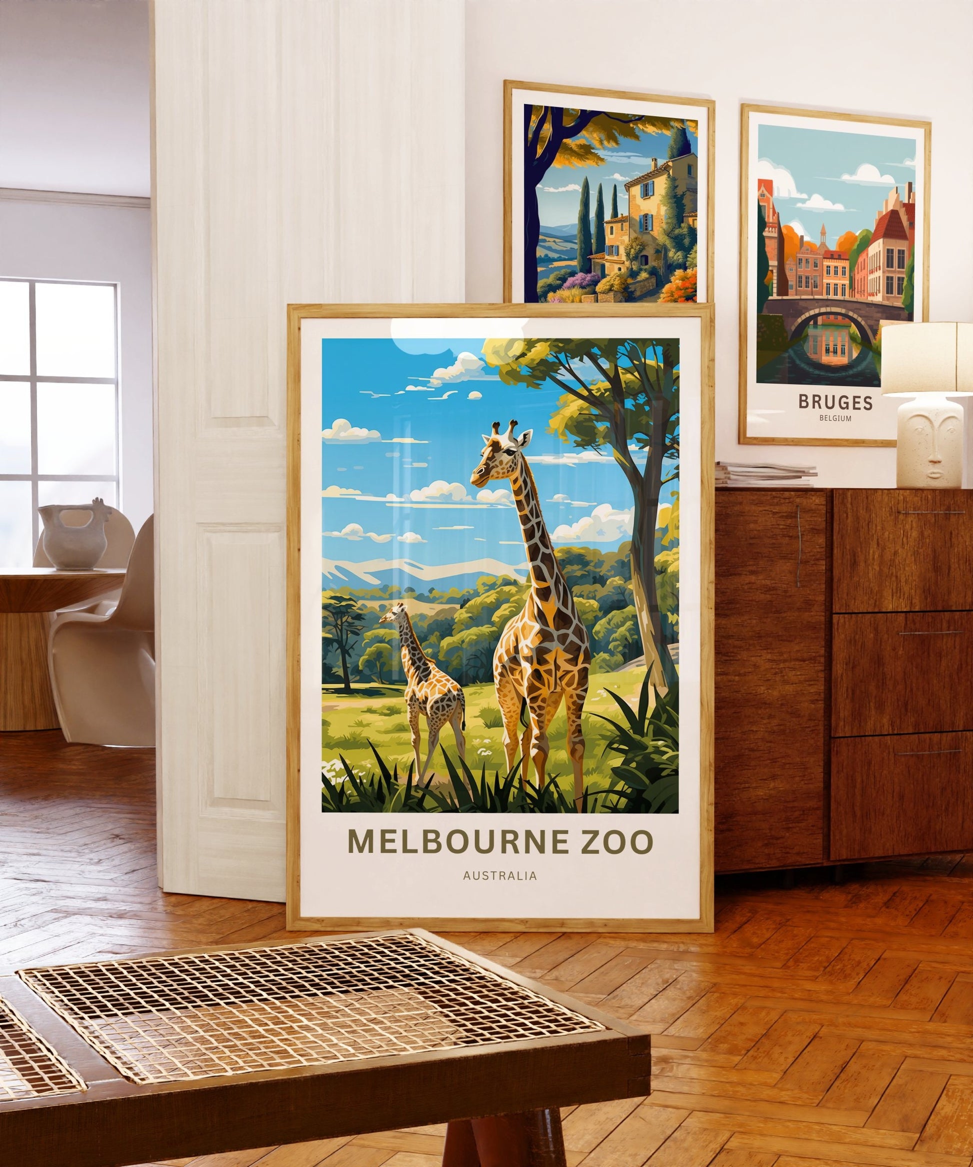 Melbourne Zoo Travel Print - Melbourne Zoo poster, Melbourne Wall Art, Framed present, Gift Australia Present - TravelTreasureCo