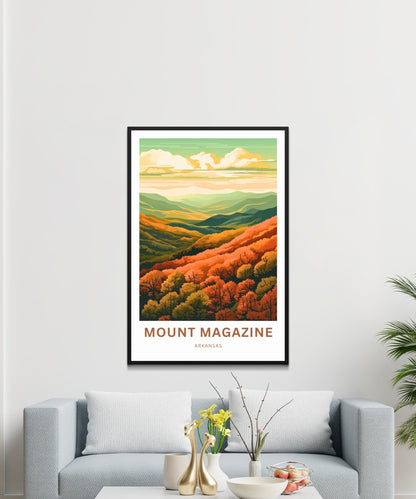 Mount Magazine Travel Print- Mount Magazine poster, Arkansas Wall Art, Framed present, Gift Arkansas Present, Customize Your Text - TravelTreasureCo