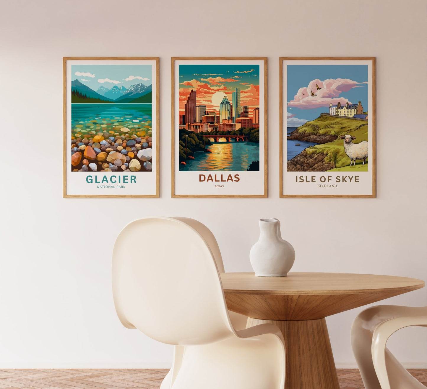 Dallas Travel Print - Dallas poster, Texas Wall Art, Framed present, Gift Texas Present, Customize Your Text - TravelTreasureCo