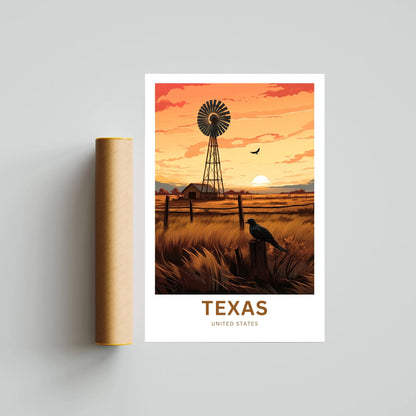 Texas Travel Poster