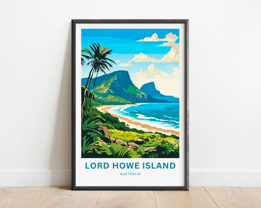 Lord Howe Island Travel Poster - Lord Howe Island poster - TravelTreasureCo
