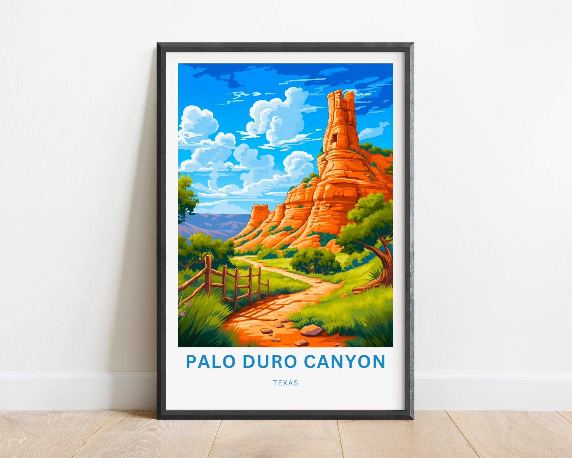 Palo Duro Canyon Travel Print - Palo Duro Canyon poster, State Park Wall Art, Texas Framed present, Gift United States Present, Custom Text - TravelTreasureCo