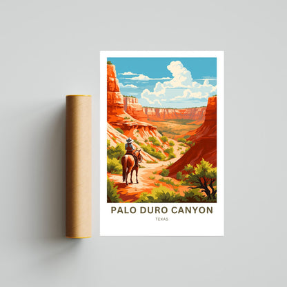 Palo Duro Canyon Travel Print - Palo Duro Canyon poster, State Park Wall Art, Texas Framed present, Gift United States Present, Custom Text - TravelTreasureCo