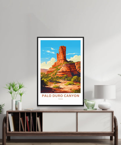 Palo Duro Canyon Travel Print - Palo Duro Canyon poster, State Park Wall Art, Texas Framed present, Gift United States Present, Custom Text - TravelTreasureCo