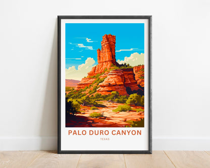 Palo Duro Canyon Travel Print - Palo Duro Canyon poster, State Park Wall Art, Texas Framed present, Gift United States Present, Custom Text - TravelTreasureCo