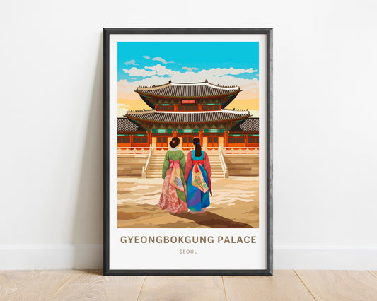 Gyeongbokgung Palace Travel Print - Gyeongbokgung Palace poster, Seoul Wall Art, Framed present, Gift South Korea Present, Custom art - TravelTreasureCo