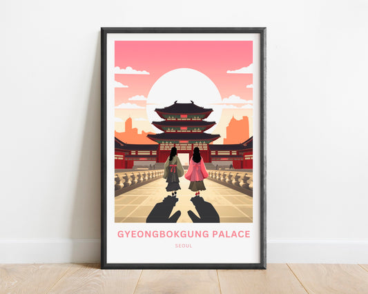 Gyeongbokgung Palace Travel Print - Gyeongbokgung Palace poster, Seoul Wall Art, Framed present, Gift South Korea Present, Custom art - TravelTreasureCo